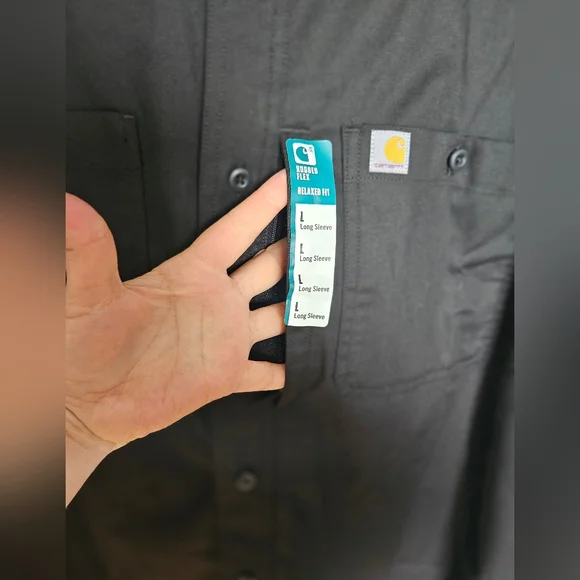Carhartt Men's Black Button Up Shirt. Sizes S,L,XL - Picture 5 of 6